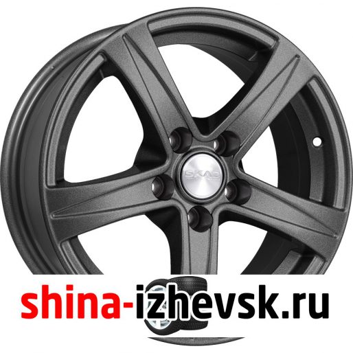 Колесный диск СКАД Sakura 6.5xR15 5×100 ET35 DIA57.1 черно-серый цвет с перламутровыми оттенками в Ижевске